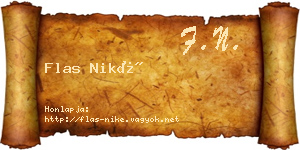 Flas Niké névjegykártya